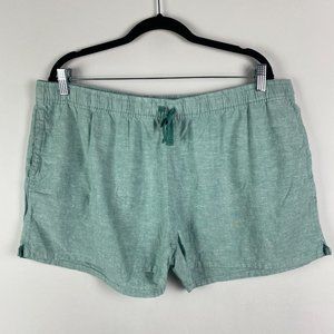 Patagonia Womens Island Hemp Baggies Shorts Size XL Green